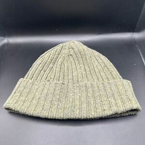 Drakes Green Merino Wool Winter Cap